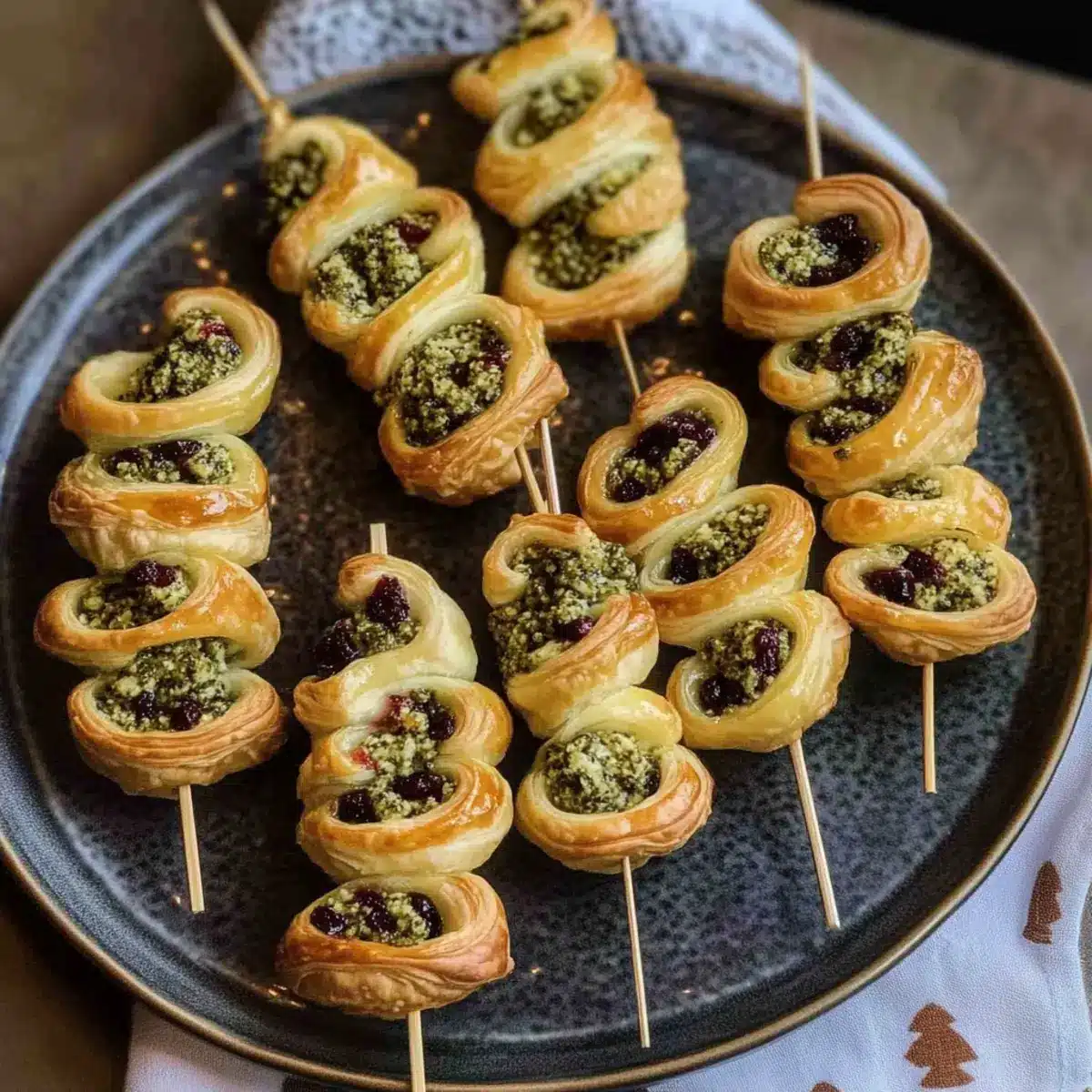 Puff Pastry Pesto Trees