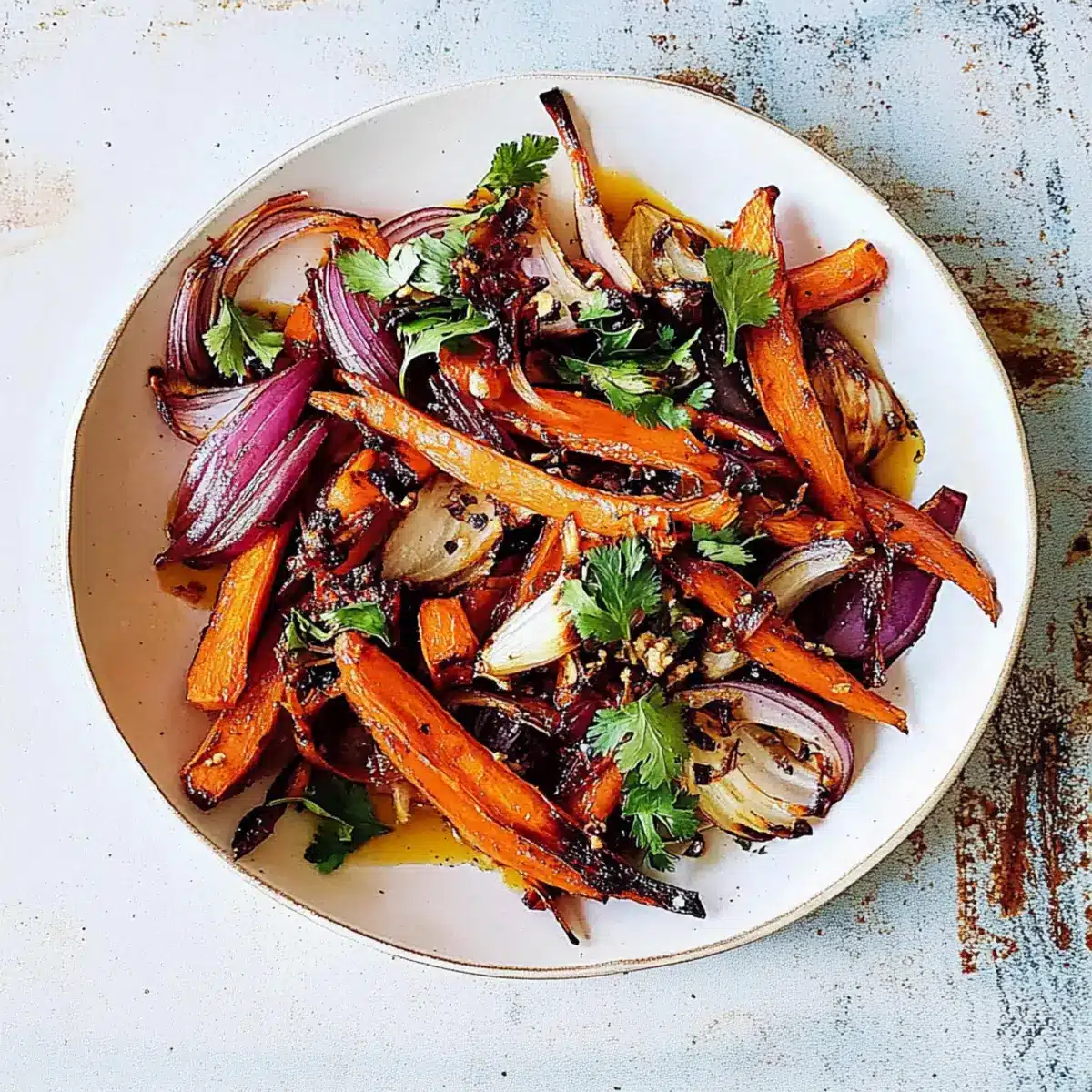 Roasted Carrots and Red Onions