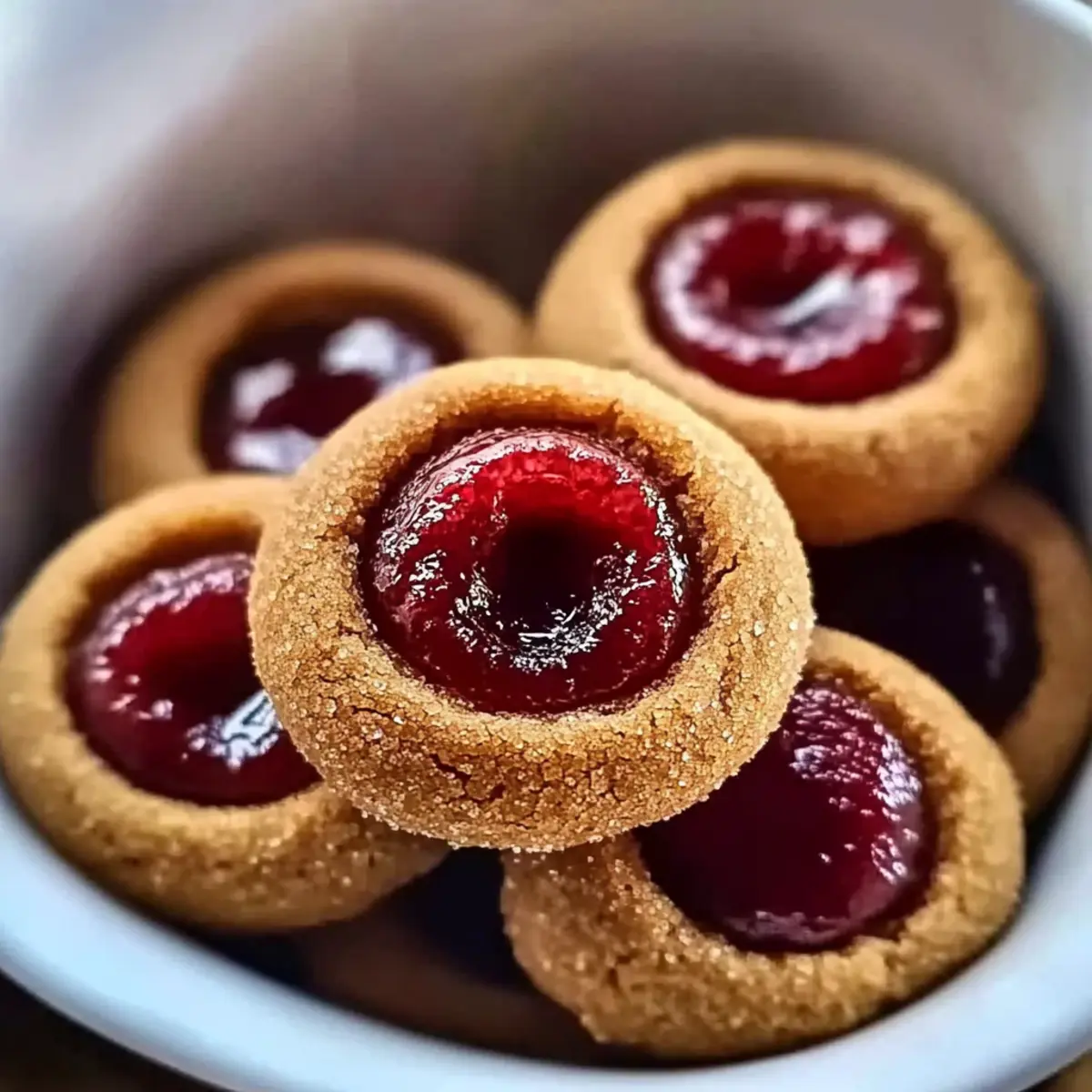 Gingerbread Thumbprint Cookies