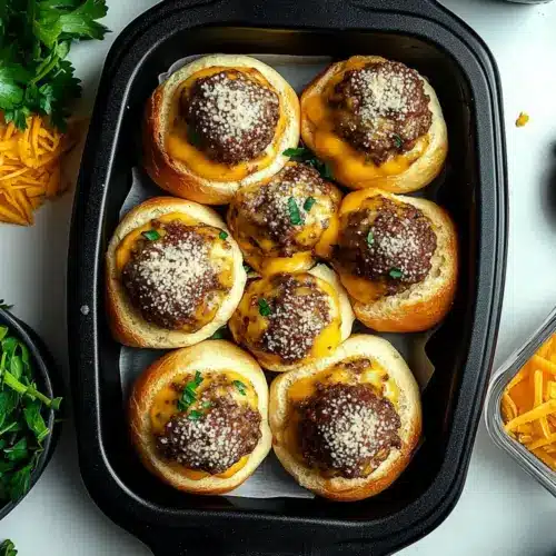 Garlic Parmesan Cheeseburger Bombs