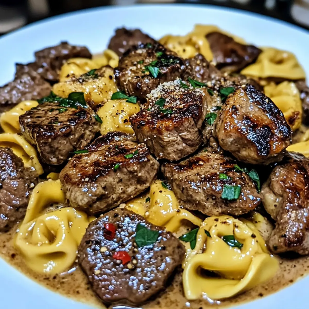 Pan Cowboy Butter Tortellini Steak