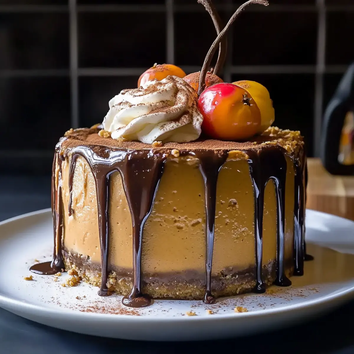 Salted Caramel Apple Snickers Cake