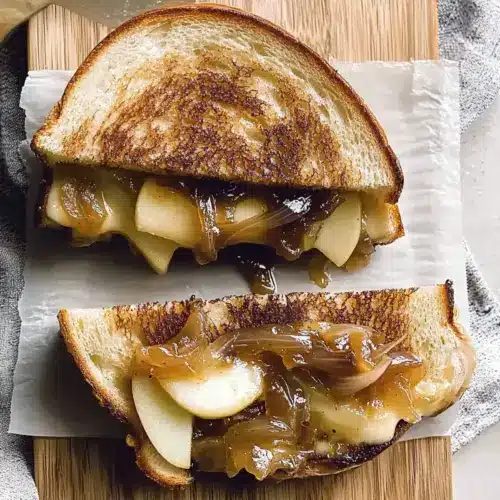 Caramelized Onion & Apple Grilled Cheese Sandwich