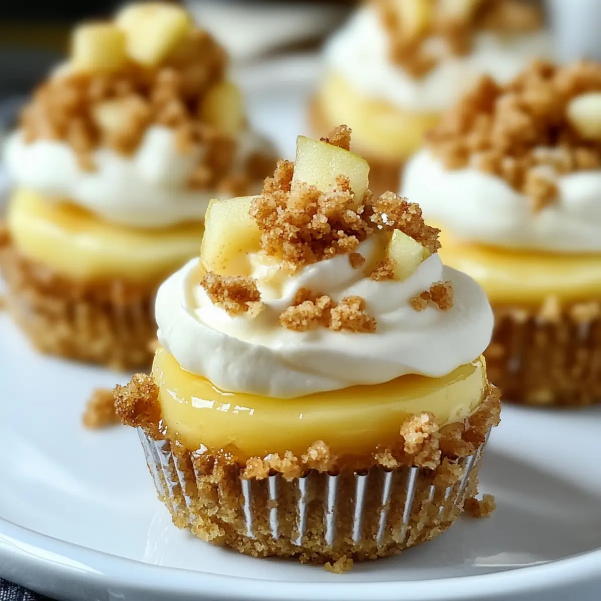 Apple Crisp Mini Cheesecakes