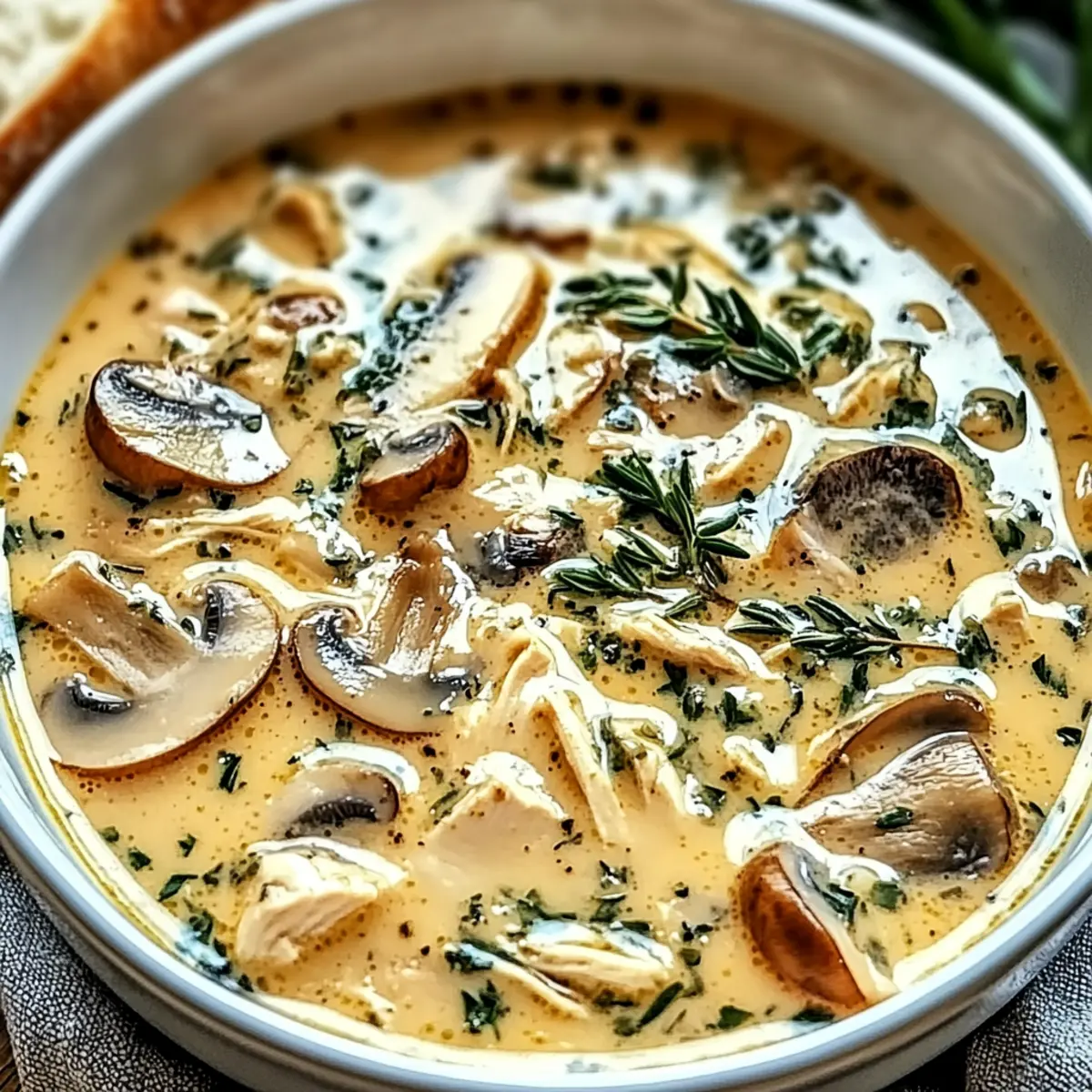 Clean Chicken Mushroom Soup