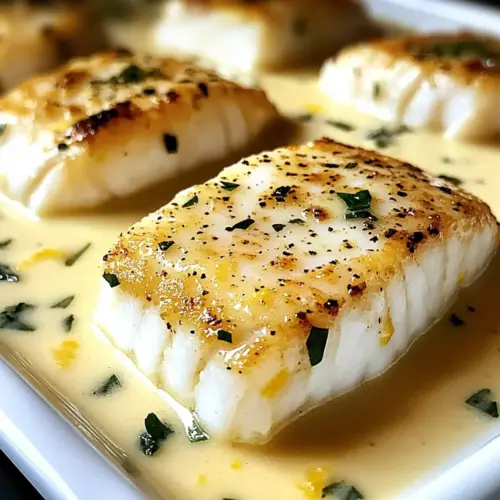Baked Cod in Coconut Lemon Cream Sauce