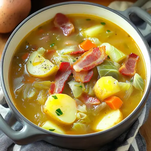 Irish Bacon, Cabbage, and Potato Soup
