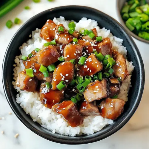Honey Garlic Pork Rice Bowl