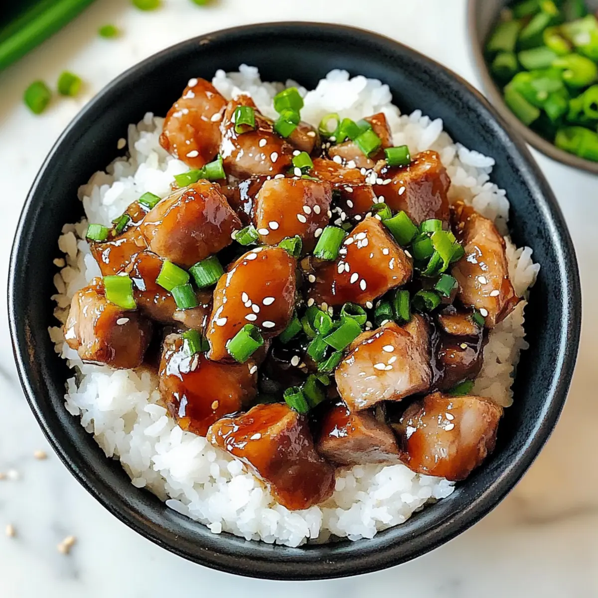 Honey Garlic Pork Rice Bowl