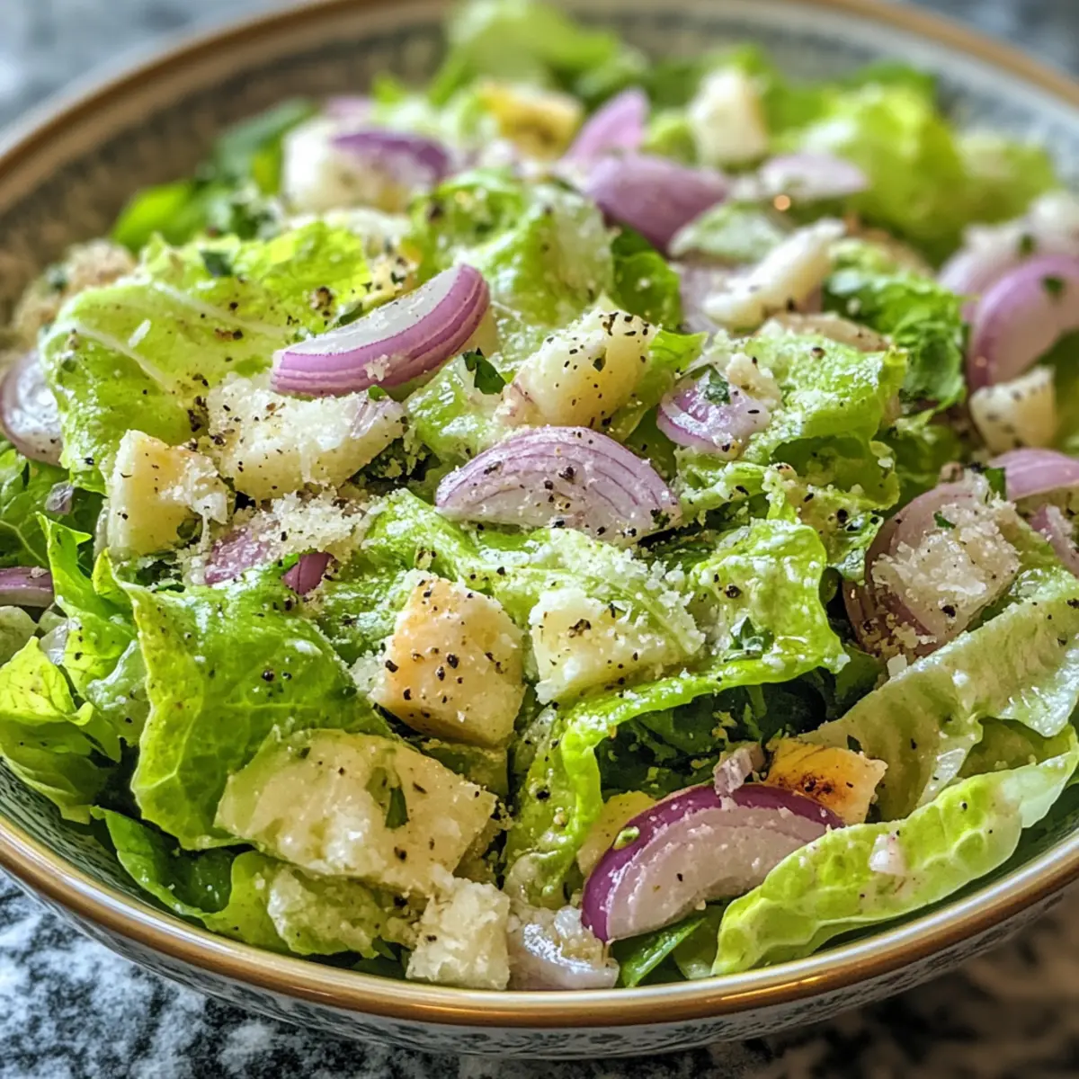 Lemon Parmesan Lettuce Salad