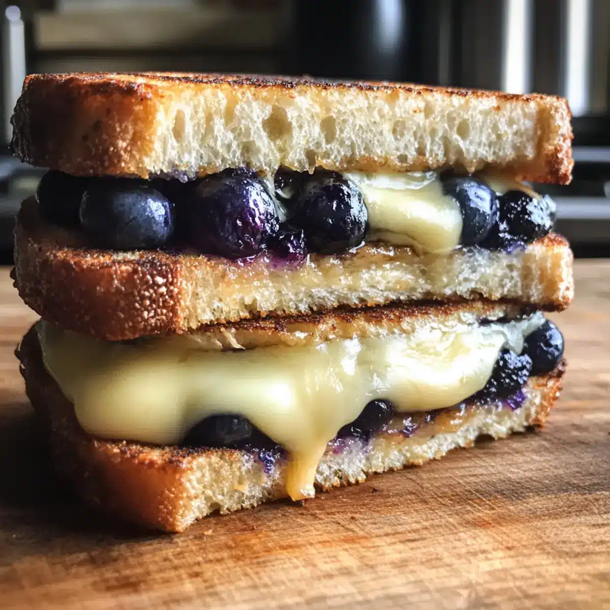 Crispy Blueberry Grilled Cheese