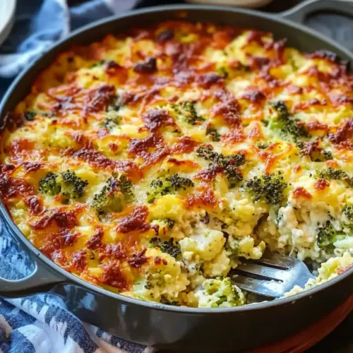 Loaded Cauliflower Broccoli Casserole