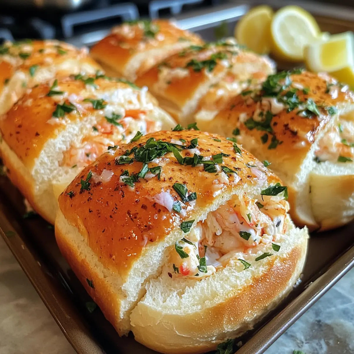 Garlic Butter King Crab Rolls